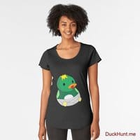 Baby duck Black Premium Scoop T-Shirt (Front printed)