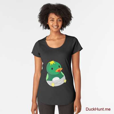 Baby duck Black Premium Scoop T-Shirt (Front printed) image