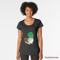 Normal Duck Black Premium Scoop T-Shirt (Front printed)