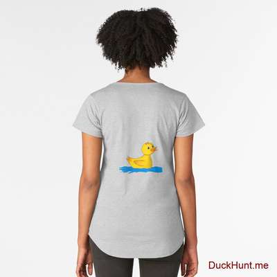 Plastic Duck Heather Grey Premium Scoop T-Shirt (Back printed) image