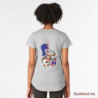 Armored Duck Heather Grey Premium Scoop T-Shirt (Back printed)