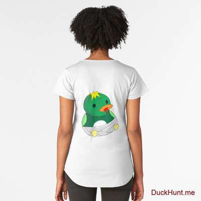 Baby duck White Premium Scoop T-Shirt (Back printed) image