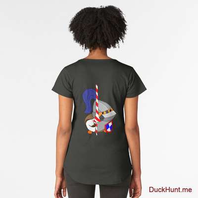 Armored Duck Coal Premium Scoop T-Shirt (Back printed) image