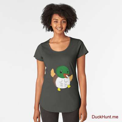Super duck Coal Premium Scoop T-Shirt (Front printed) image