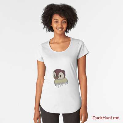 Ghost Duck (fogless) White Premium Scoop T-Shirt (Front printed) image