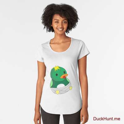 Baby duck White Premium Scoop T-Shirt (Front printed) image