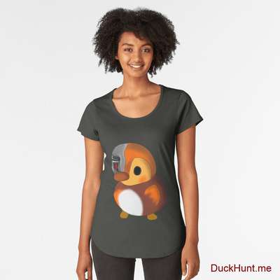 Mechanical Duck Coal Premium Scoop T-Shirt (Back printed) image