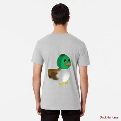 Normal Duck Heather Grey Premium T-Shirt (Back printed) image