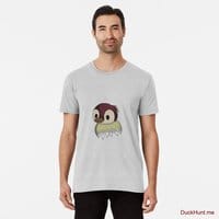Ghost Duck (fogless) Heather Grey Premium T-Shirt (Front printed)