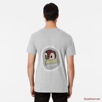 Ghost Duck (foggy) Heather Grey Premium T-Shirt (Back printed)