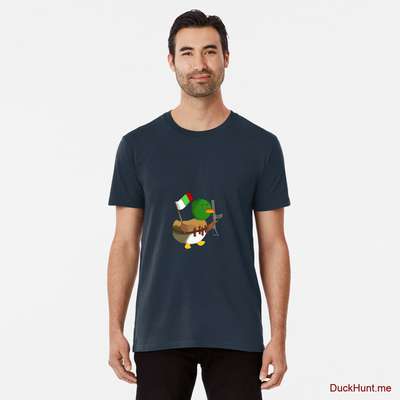 Kamikaze Duck Navy Premium T-Shirt (Front printed) image