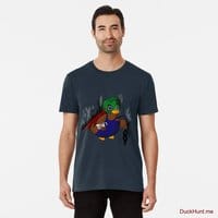 Dead Boss Duck (smoky) Navy Premium T-Shirt (Front printed)