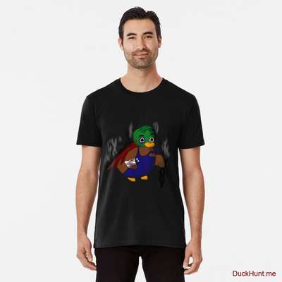 Dead Boss Duck (smoky) Black Premium T-Shirt (Front printed) image