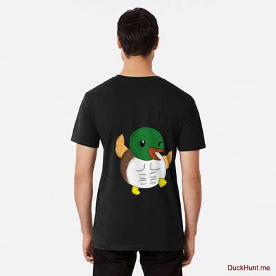 Super duck Black Premium T-Shirt (Back printed) image