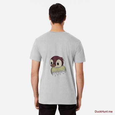 Ghost Duck (fogless) Heather Grey Premium T-Shirt (Back printed) image