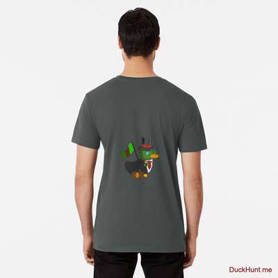 Golden Duck Dark Grey Premium T-Shirt (Back printed) image