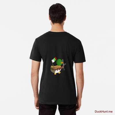 Kamikaze Duck Black Premium T-Shirt (Back printed) image