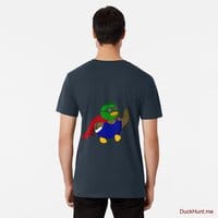Alive Boss Duck Navy Premium T-Shirt (Back printed)