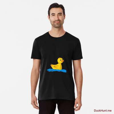 Plastic Duck Black Premium T-Shirt (Front printed) image