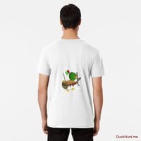 Kamikaze Duck White Premium T-Shirt (Back printed)
