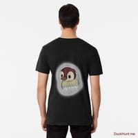 Ghost Duck (foggy) Black Premium T-Shirt (Back printed)