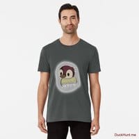 Ghost Duck (foggy) Dark Grey Premium T-Shirt (Front printed)