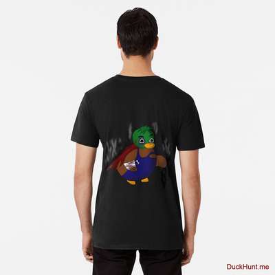 Dead Boss Duck (smoky) Black Premium T-Shirt (Back printed) image