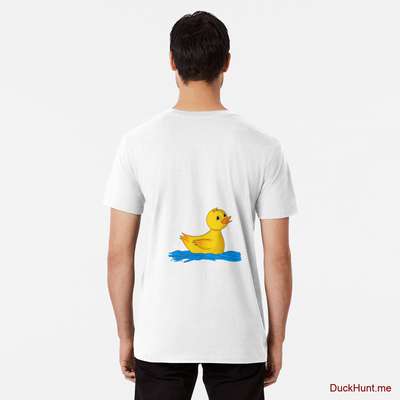 Plastic Duck White Premium T-Shirt (Back printed) image