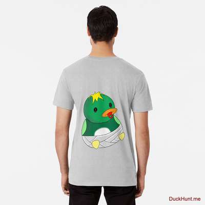 Baby duck Heather Grey Premium T-Shirt (Back printed) image