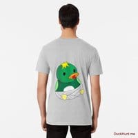 Baby duck Heather Grey Premium T-Shirt (Back printed)