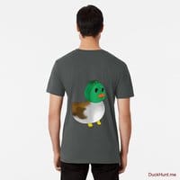 Normal Duck Dark Grey Premium T-Shirt (Back printed)