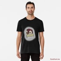 Ghost Duck (foggy) Black Premium T-Shirt (Front printed)