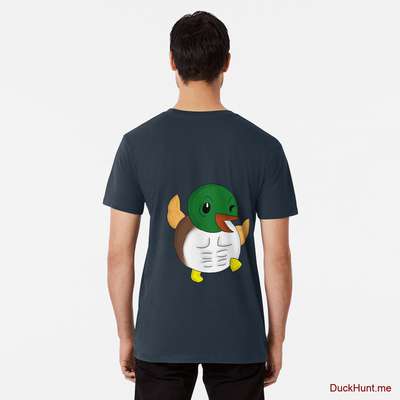 Super duck Navy Premium T-Shirt (Back printed) image