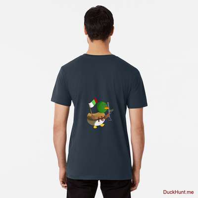 Kamikaze Duck Navy Premium T-Shirt (Back printed) image