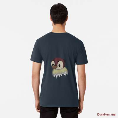 Ghost Duck (fogless) Navy Premium T-Shirt (Back printed) image