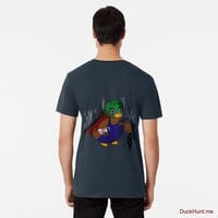 Dead Boss Duck (smoky) Navy Premium T-Shirt (Back printed)
