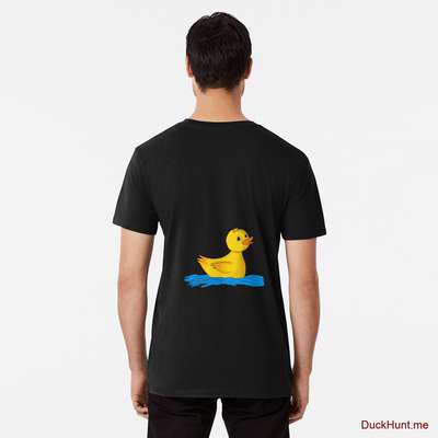 Plastic Duck Black Premium T-Shirt (Back printed) image