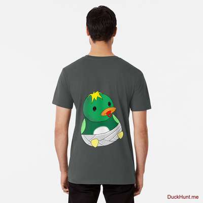 Baby duck Dark Grey Premium T-Shirt (Back printed) image