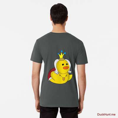 Royal Duck Dark Grey Premium T-Shirt (Back printed) image