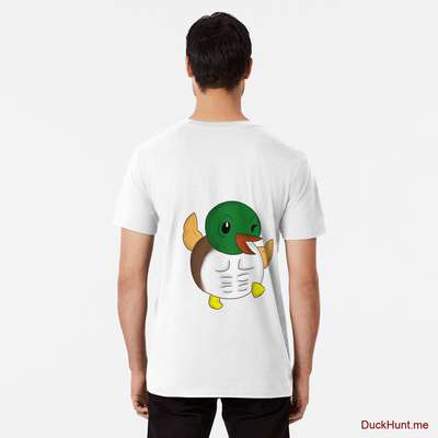 Super duck White Premium T-Shirt (Back printed) image