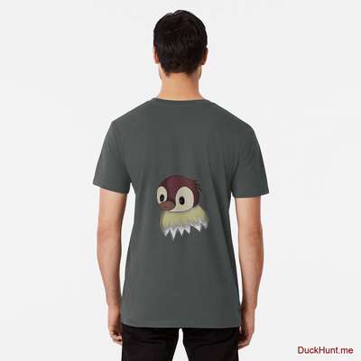 Ghost Duck (fogless) Dark Grey Premium T-Shirt (Back printed) image