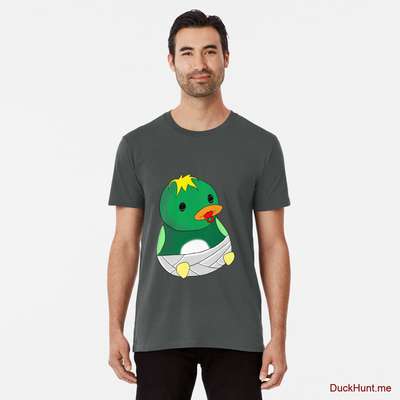 Baby duck Dark Grey Premium T-Shirt (Front printed) image