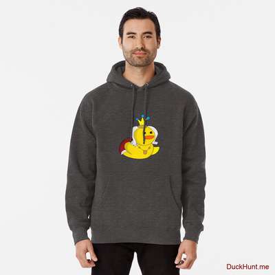 Royal Duck Charcoal Heather Pullover Hoodie (Front printed) image
