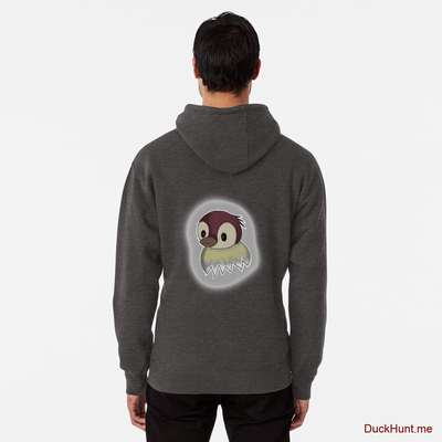 Ghost Duck (foggy) Charcoal Heather Pullover Hoodie (Back printed) image