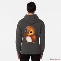 Mechanical Duck Charcoal Heather Pullover Hoodie (Back printed)