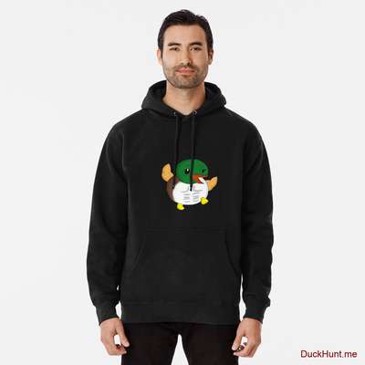 Super duck Black Pullover Hoodie (Front printed) image