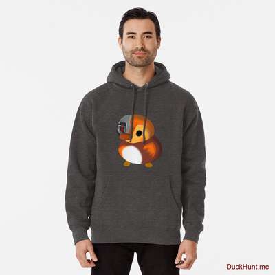 Mechanical Duck Charcoal Heather Pullover Hoodie (Front printed) image