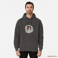 Ghost Duck (foggy) Charcoal Heather Pullover Hoodie (Front printed)