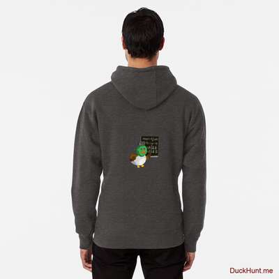 Prof Duck Charcoal Heather Pullover Hoodie (Back printed) image