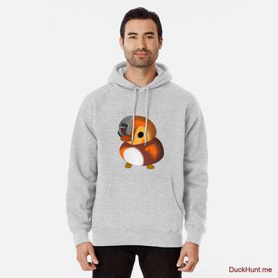 Mechanical Duck Heather Grey Pullover Hoodie (Front printed) image
